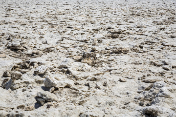 area of salt plates in the middle of death valley, called Devil's Golf Course