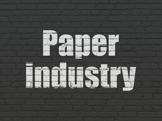 Industry concept: Paper Industry on wall background