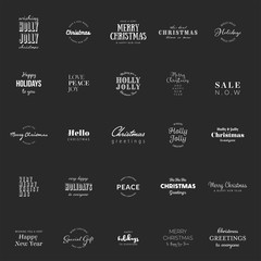 Set of christmas lettering designs