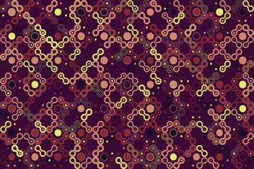 Geometric pattern with colored elements, vector abstract background