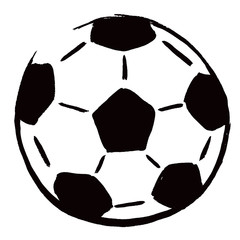 Obraz premium Soccer ball illustration child hand drawing