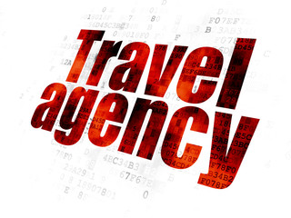 Tourism concept: Travel Agency on Digital background