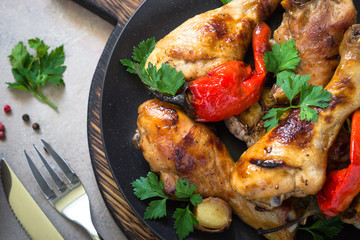 Grilled Chicken drumsticks.