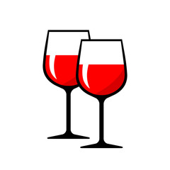  Wineglass vector icon on white background
