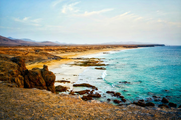  Typical landscape of Fuerteventura island