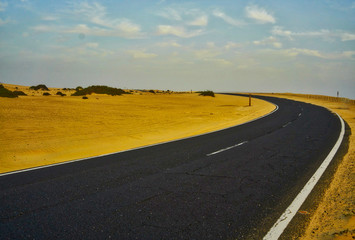  Typical landscape of Fuerteventura island
