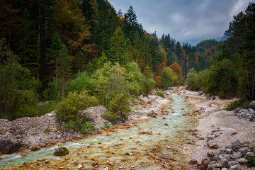 Obraz premium Beautiful landscape with mountain river, Alps
