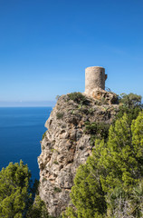 La Tour du verger à Banyalbufar sur l'île de Majorque (Îles Baléares, Espagne)
