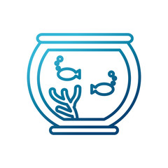 Fishes in bowl icon vector illustration graphic design