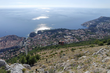 Fototapeta na wymiar amazing view from the dubrovnik cable car