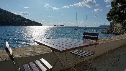 amazing natural beach in croatian town dubrovnik