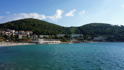 Fototapeta na wymiar amazing natural beach in croatian town dubrovnik