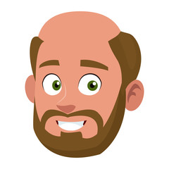 Man smiling cartoon icon vector illustration graphic design