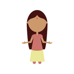 woman with open arms  vector illustration