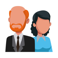 Teachers teamwork couple icon vector illustration graphic design