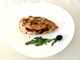 Chicken fillet with mozzarella and sun-dried tomatoes