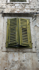 close up from old window in croatia