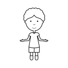man with open arms  vector illustration