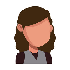 Girl faceless cartoon icon vector illustration graphic design