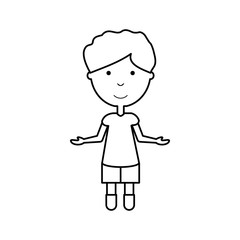 man with open arms  vector illustration