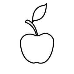 Delicious apple fruit icon vector illustration graphic design