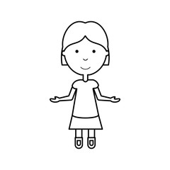 woman with open arms  vector illustration