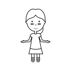 woman with open arms  vector illustration