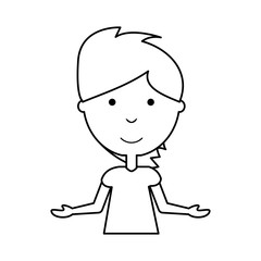 woman with open arms  vector illustration