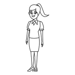 School teacher cartoon icon vector illustration graphic design