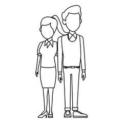 Teachers teamwork couple icon vector illustration graphic design