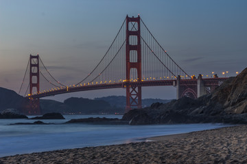 Golden Gate Bridge with Lights