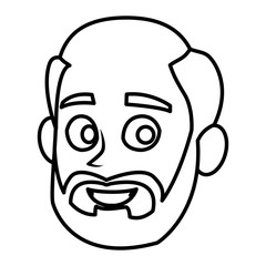 Man smiling cartoon icon vector illustration graphic design