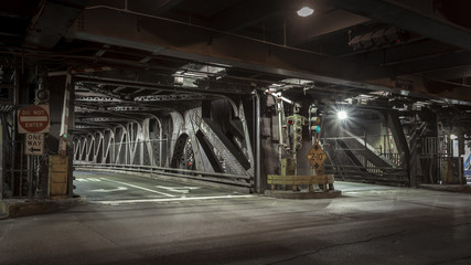 Entrance and exit to bridge over river