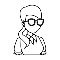 School teacher cartoon icon vector illustration graphic design