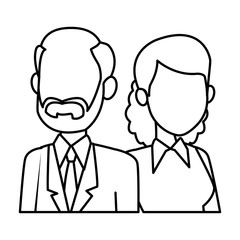 Teachers teamwork couple icon vector illustration graphic design