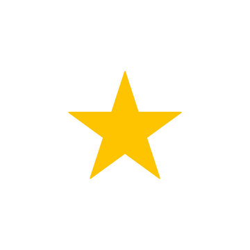 Gold Star icon on a white background. Vector illustration