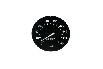 Speedometer isolated on white, with clipping path