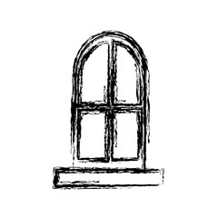 House big window icon vector illustration graphic design