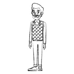 School teacher cartoon icon vector illustration graphic design