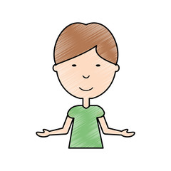 man with open arms  vector illustration