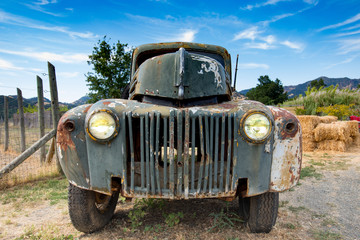 old truck in the farm
