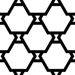 Geometric ornament. Black and white seamless pattern