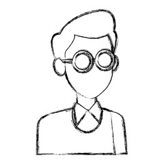 School teacher cartoon icon vector illustration graphic design