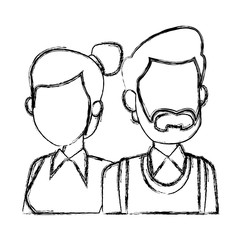 Teachers teamwork couple icon vector illustration graphic design