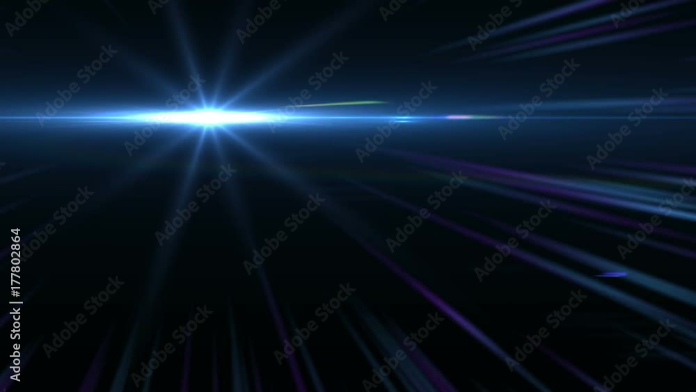 Poster abstract design natural lens flare and rays background.abstract lens flare effect in space with hori