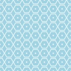 Geometric ornament. Light blue seamless pattern