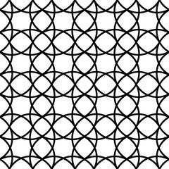 Fototapeta premium White and black geometric ornament. Seamless pattern