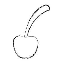 Cherry sweet fruit icon vector illustration graphic design