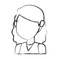 Girl faceless cartoon icon vector illustration graphic design