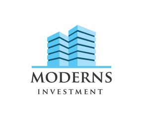 building modern investment logo illustration